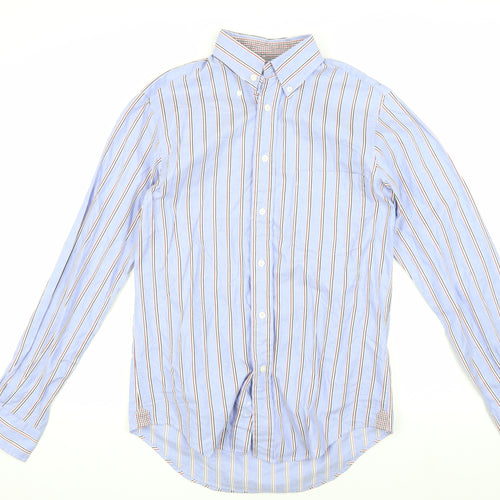 TM Lewin Men’s Blue Striped Long Sleeve Shirt S