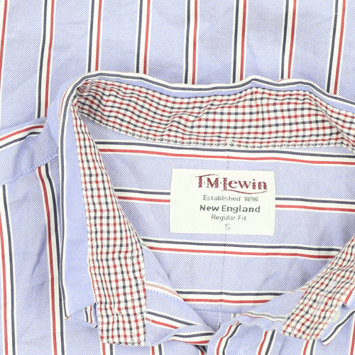 TM Lewin Men’s Blue Striped Long Sleeve Shirt S