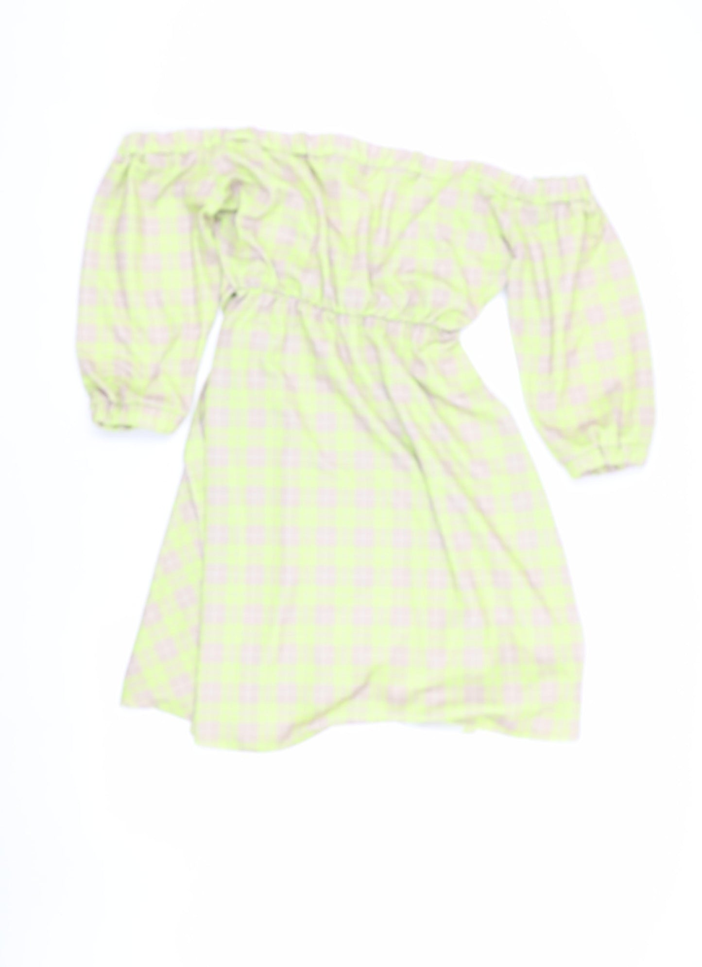 Pink Clove Women's Off Shoulder Plaid Wrap Dress Size 16