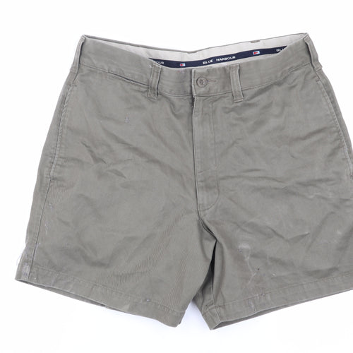 Marks and Spencer Men's Green Chino Shorts Size 32