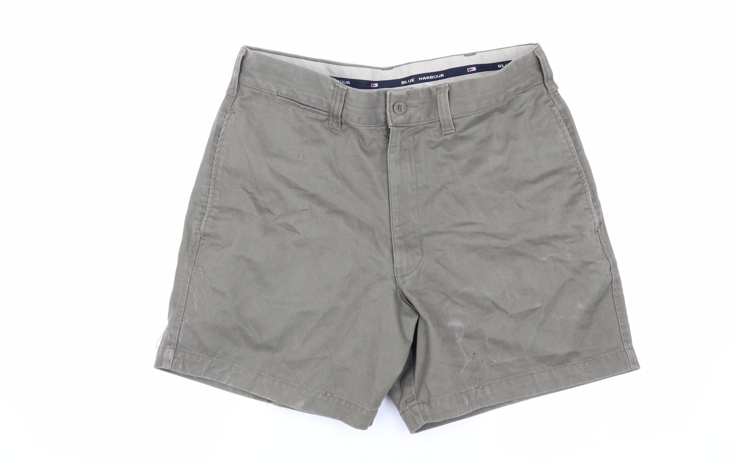 Marks and Spencer Men's Green Chino Shorts Size 32