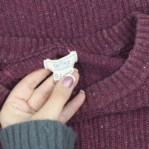 Fat Face Women's Purple Pullover Jumper, Size 12