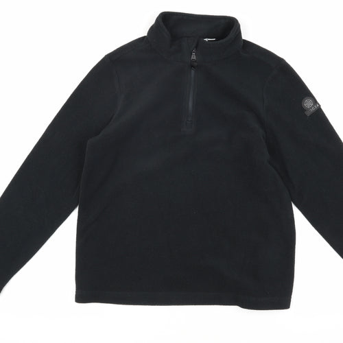 TOG24 Boys Black Fleece 1/4 Zip Sweatshirt - 24 in