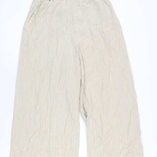 Phase Eight Women's Beige Wide-Leg Trousers Size 10