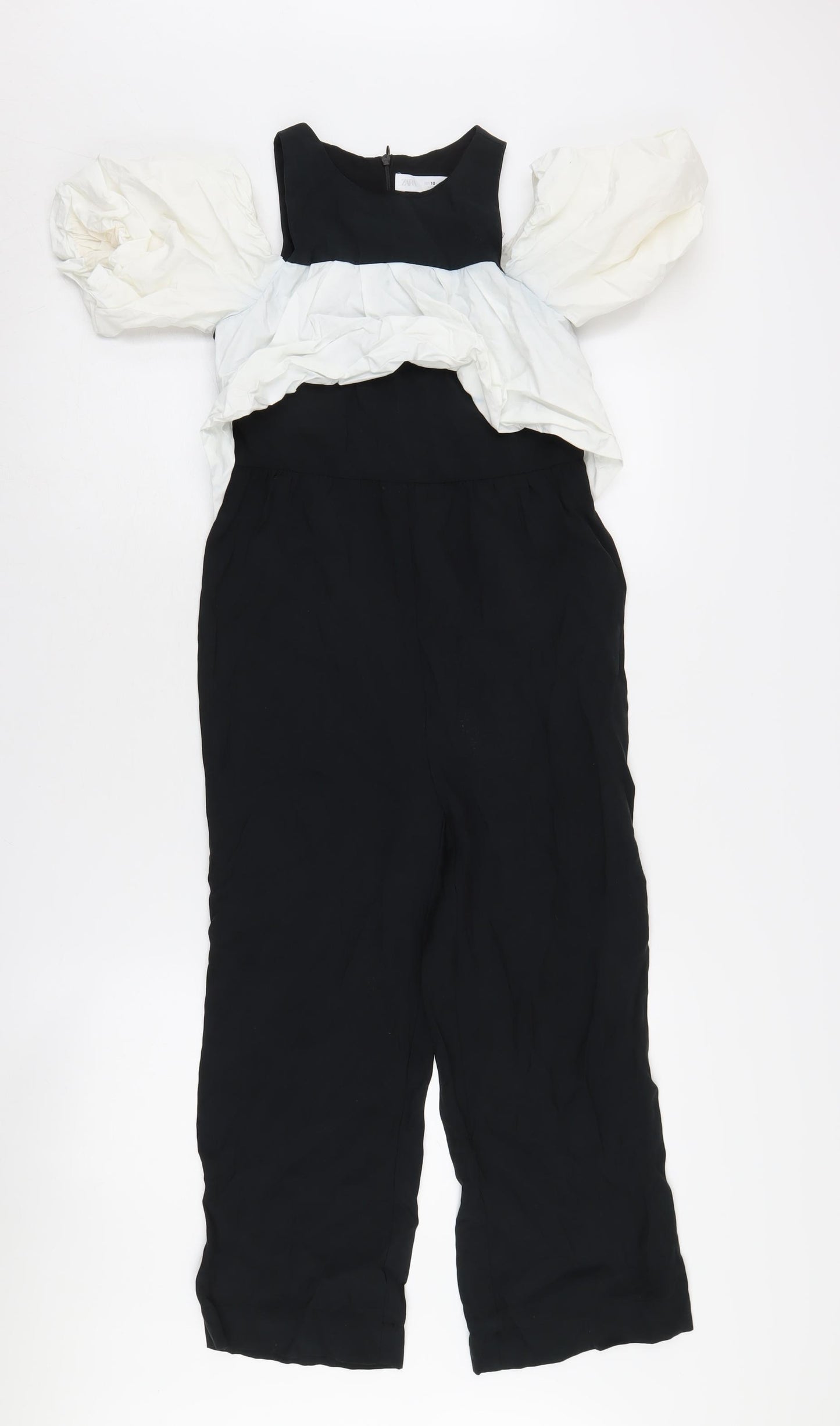 Zara Girls Black and White Jumpsuit, Size 10 Years