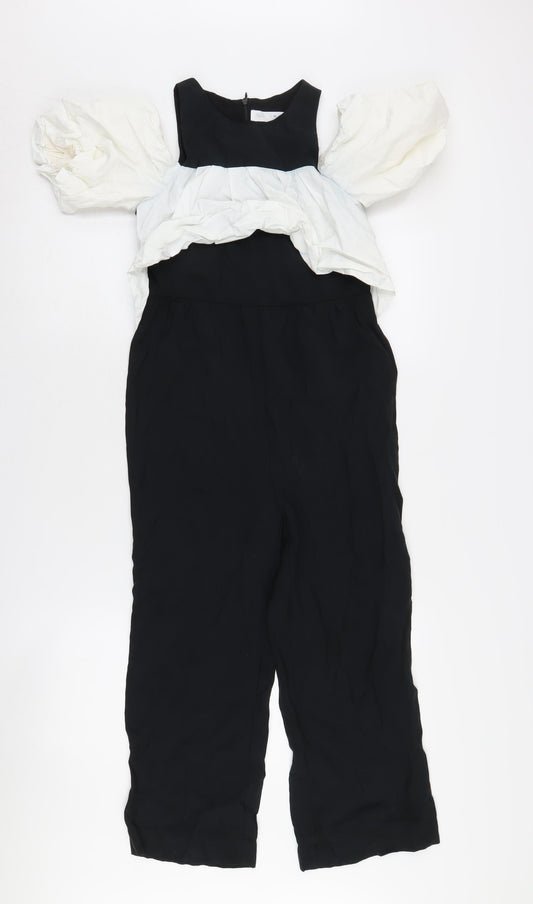 Zara Girls Black and White Jumpsuit, Size 10 Years
