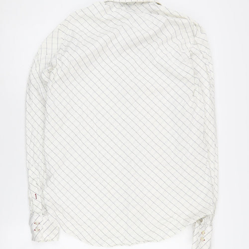 United Colors of Benetton Men's L White Check Shirt