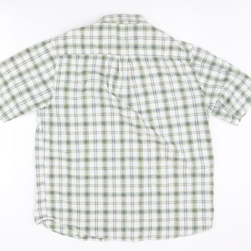 P.G. Field Men's Green Plaid Button-Up Shirt L