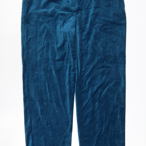 Marks and Spencer Women's Blue Straight Trousers Size 14