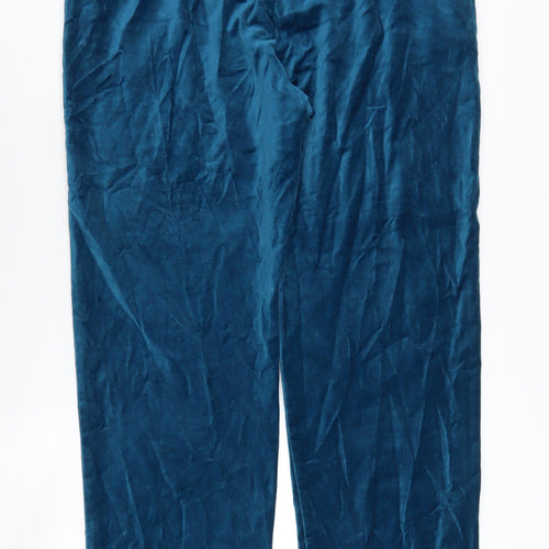 Marks and Spencer Women's Blue Straight Trousers Size 14
