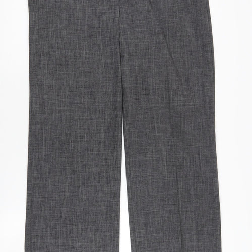 Next Women's Grey Wide-Leg Trousers, Size 14
