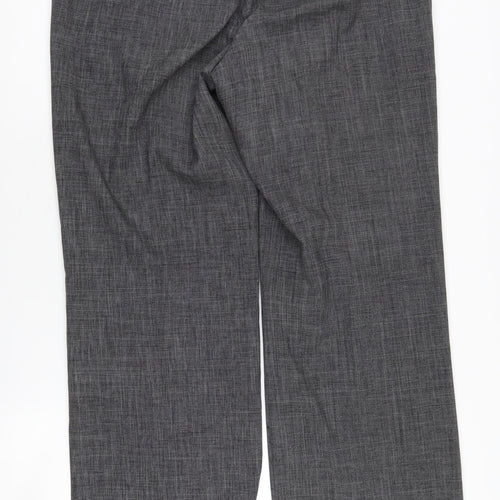 Next Women's Grey Wide-Leg Trousers, Size 14