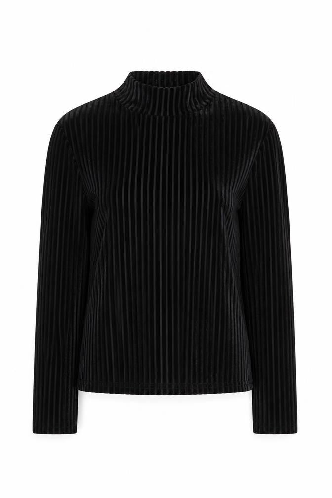 Front view of Noisy May Women's Black XS Striped Top