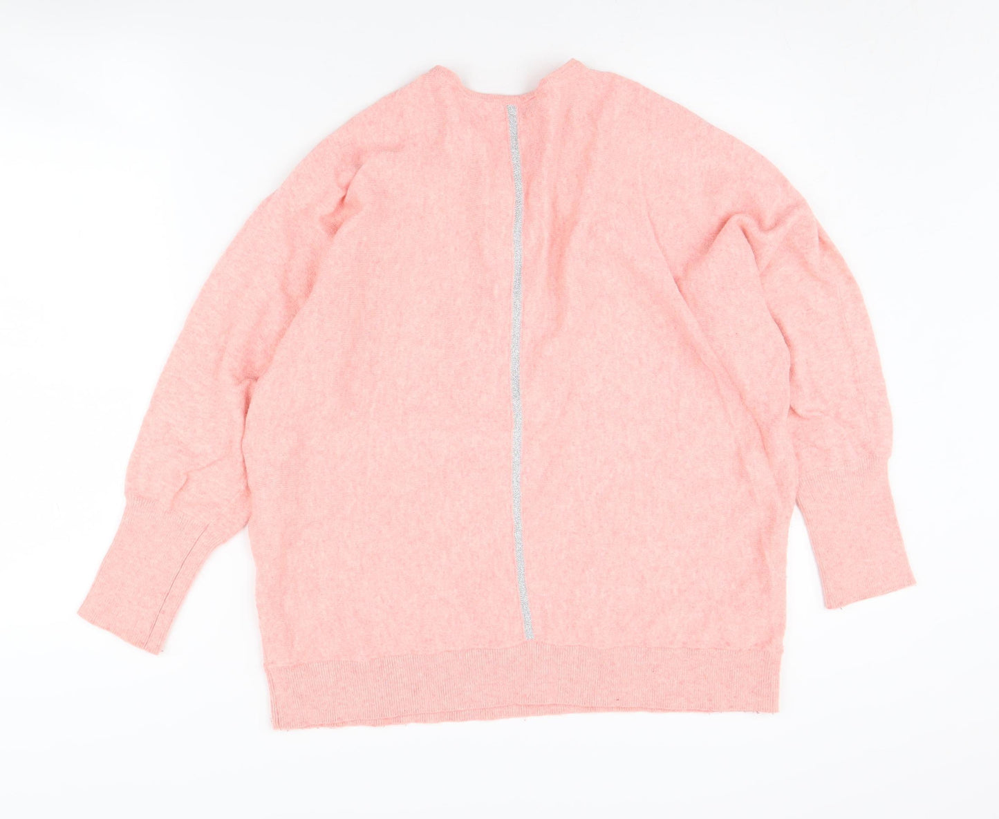 Mint Velvet Women's Pink Half-Zip Jumper - Size L