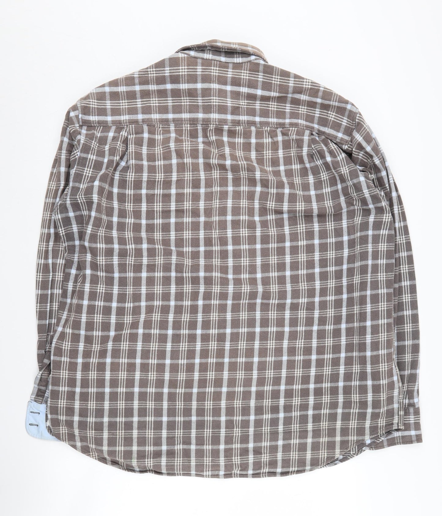 Boden Men's Brown Check Long Sleeve Shirt L