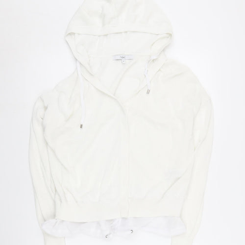 Next Women's White Hooded Jumper Size 12