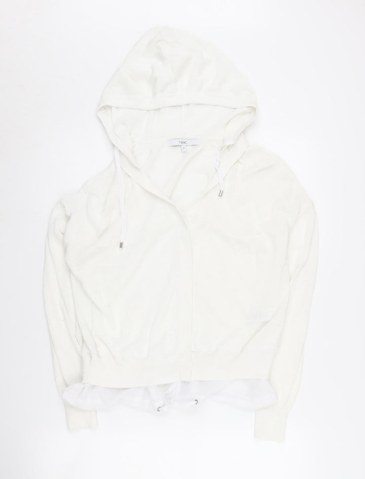 Next Women's White Hooded Jumper Size 12