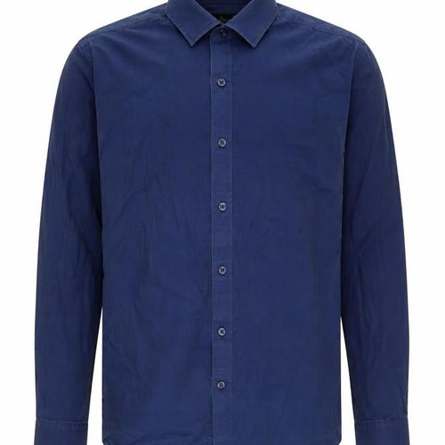 Savile Row Men's Blue Slim Fit Long Sleeve Shirt 15.5