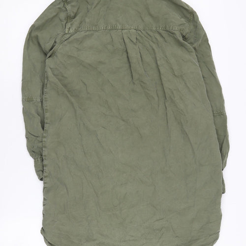 Marks and Spencer Women's Green Size 10 Button-Up Shirt
