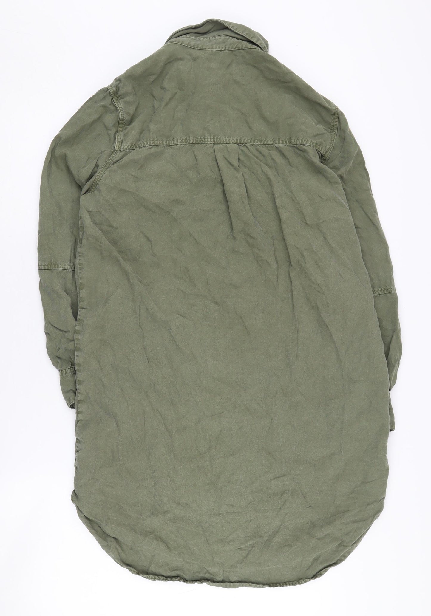 Marks and Spencer Women's Green Size 10 Button-Up Shirt