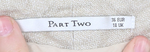 Part Two Women's Beige Linen Trousers - Size 10