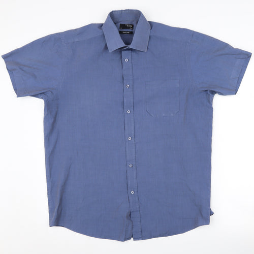 Thomas Nash Men's Blue Short Sleeve Casual Shirt 16