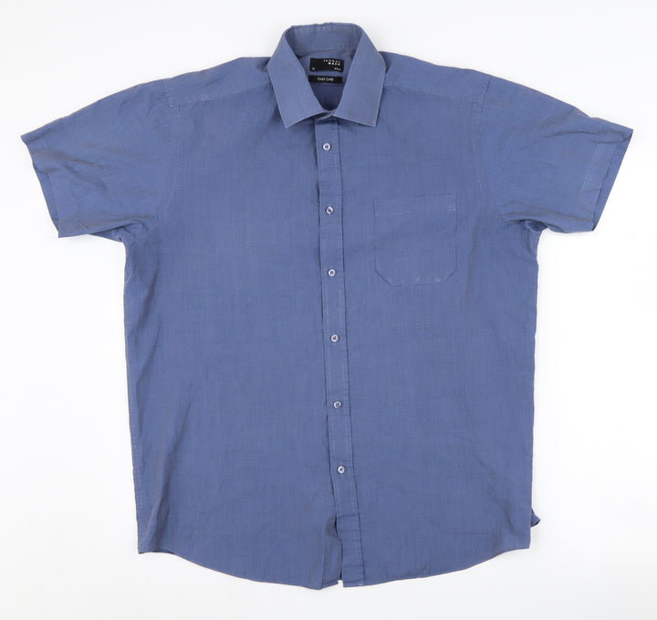 Thomas Nash Men's Blue Short Sleeve Casual Shirt 16