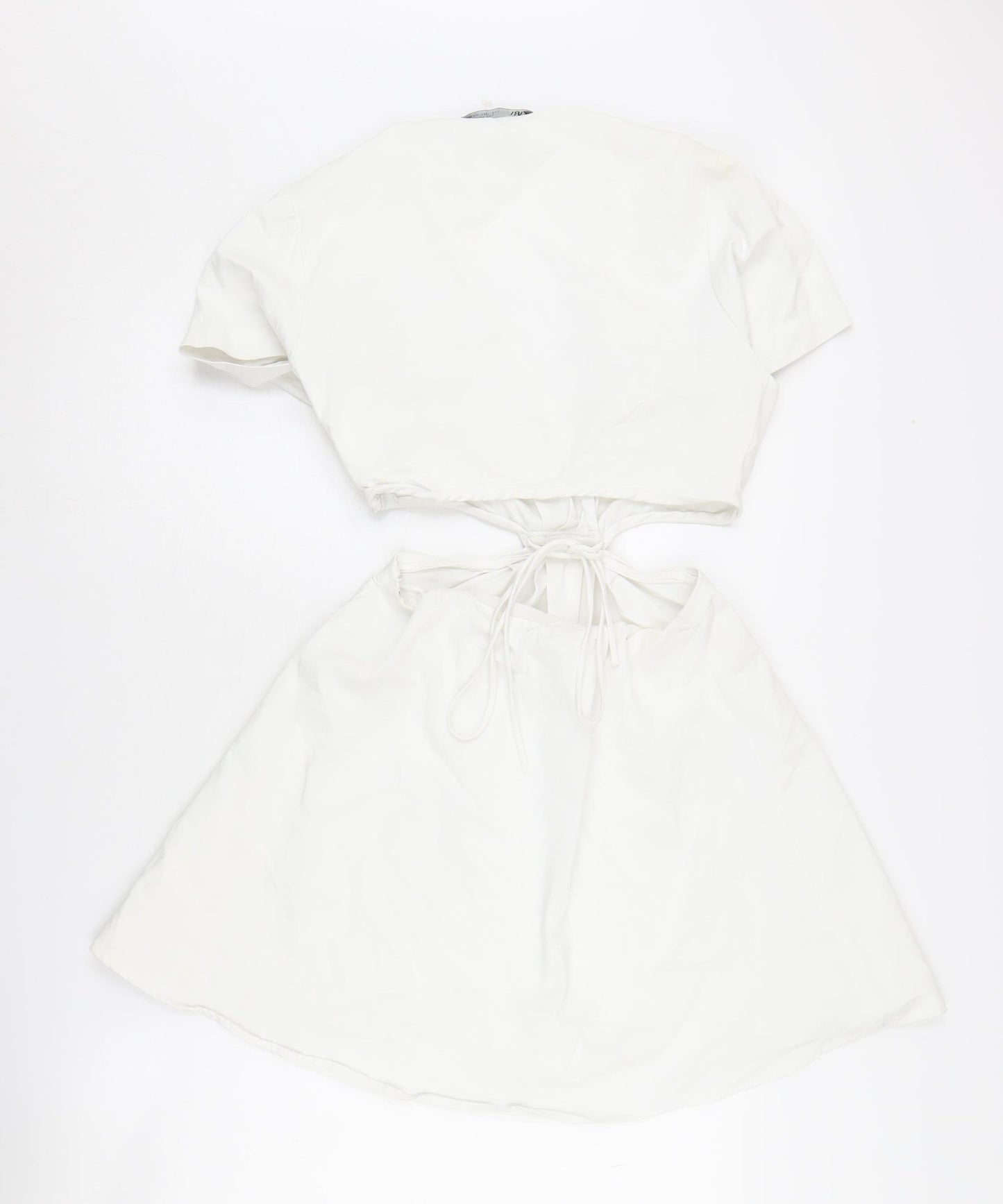 Zara Women's Short White Wrap Dress Size 8