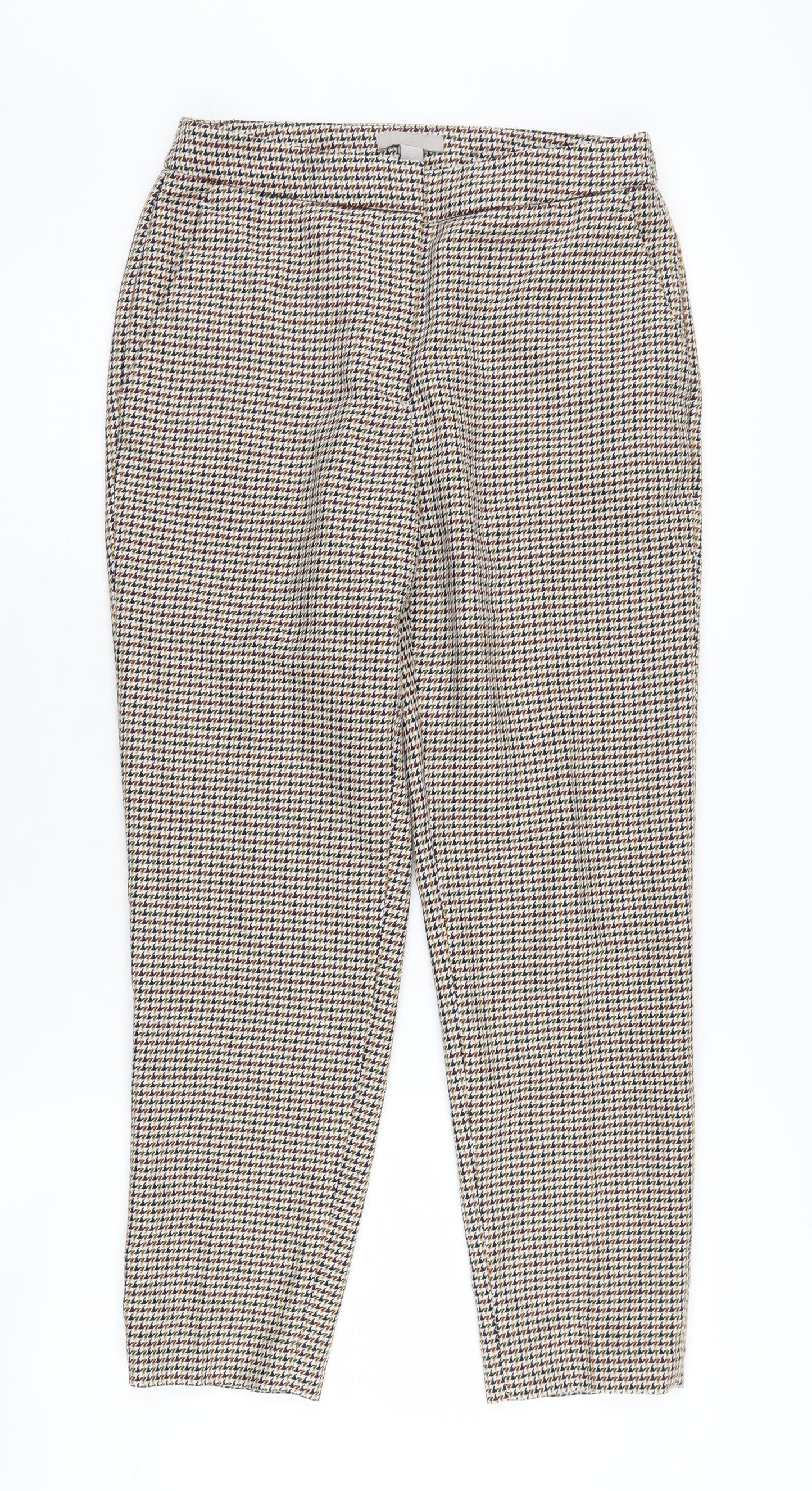 H&M Women's Multicoloured Trousers Size 8 Classic Fit