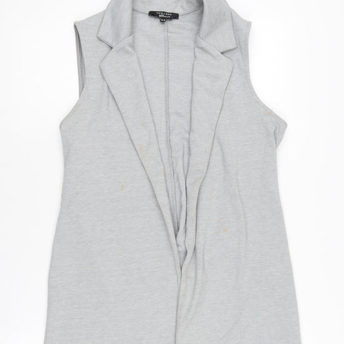 New Look Girls Grey Vest Jumper Collared Size 14-15