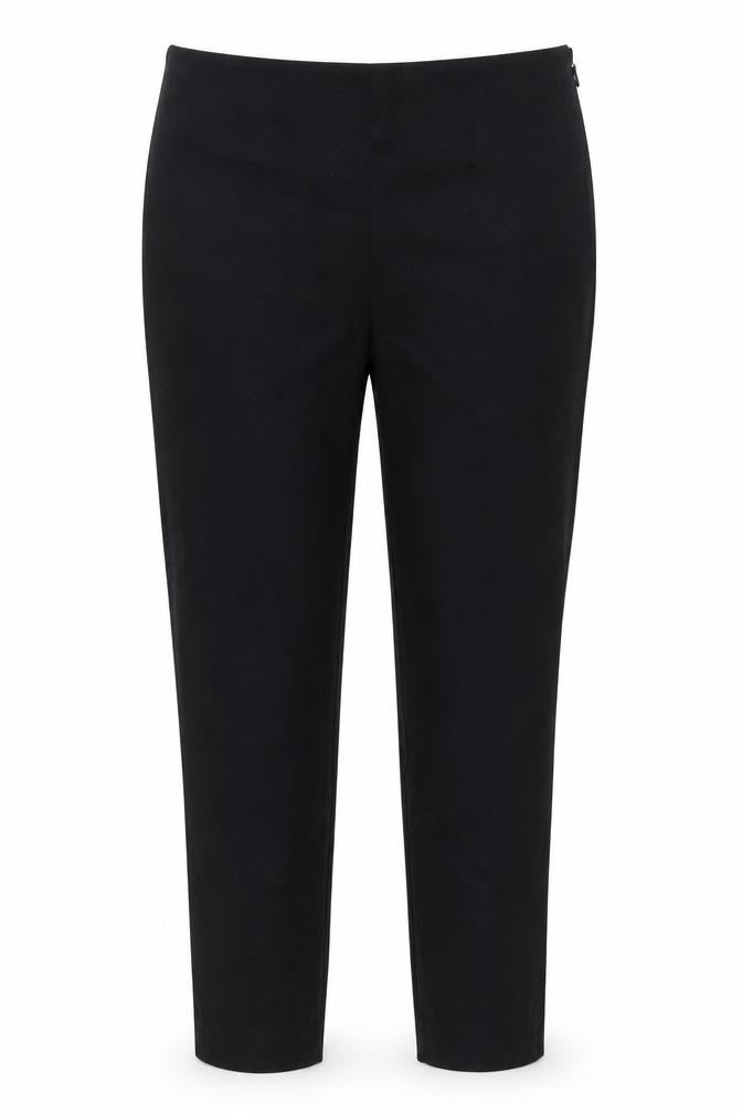 Front view of Vince Camuto Black Women's Trousers, size 6, Elegant Design