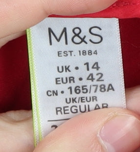 Marks and Spencer Women's Red Trousers, Size 14