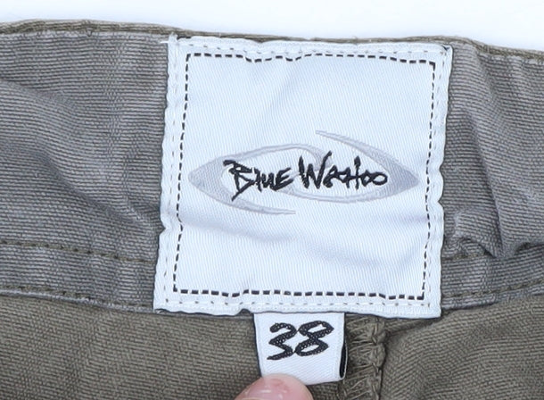 Blue Wahoo Men's Brown Cargo Shorts - Size 38