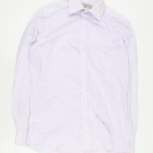 Alexandre Men's Checkered Long Sleeve Shirt 15.5