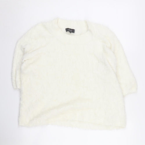 Marks and Spencer Women's Ivory Pullover Jumper - Size 16