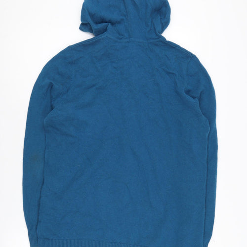 L.L. Bean Women's Blue Cashmere Full Zip Hoodie L