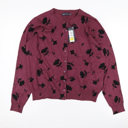 Marks and Spencer Women's Multicoloured Floral Cardigan Size 16