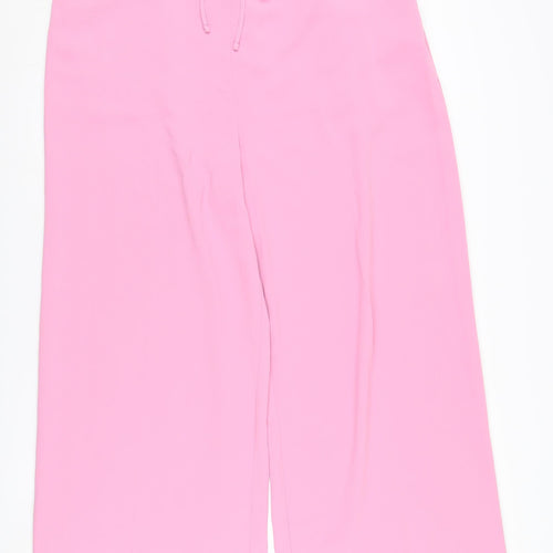 Marks and Spencer Women's Pink Wide-Leg Trousers