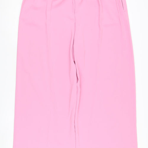 Marks and Spencer Women's Pink Wide-Leg Trousers