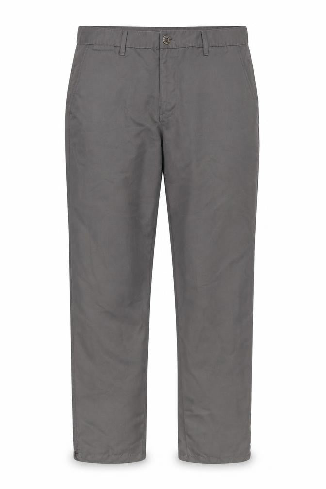Front view of Slazenger Men's Grey Chino Trousers 36W Casual Spring