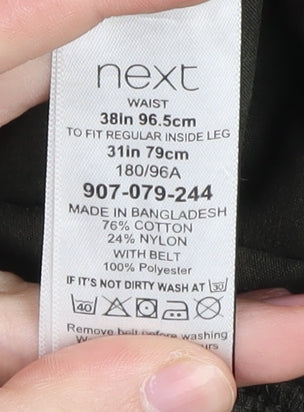 Next Men's Green Cargo Trousers Size 38 - Loose Fit