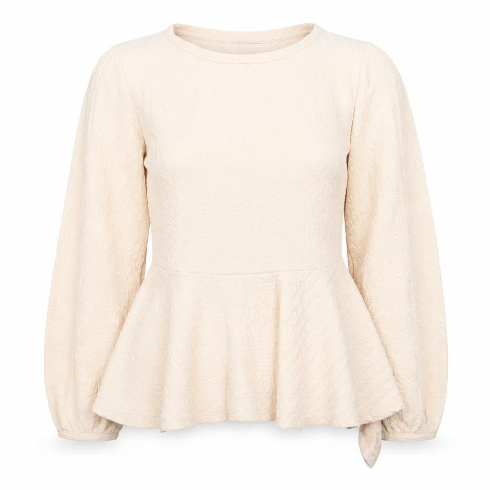 Zara Beige Long Sleeve Top for Women - UK 6