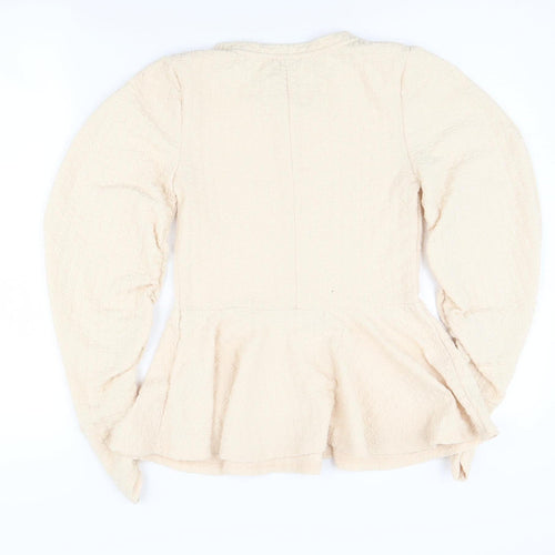 Zara Beige Long Sleeve Top for Women - UK 6