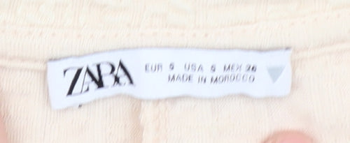 Zara Beige Long Sleeve Top for Women - UK 6