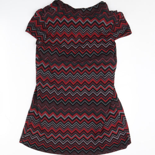 Izabel London Women’s Red Chevron Knit Dress Size 10