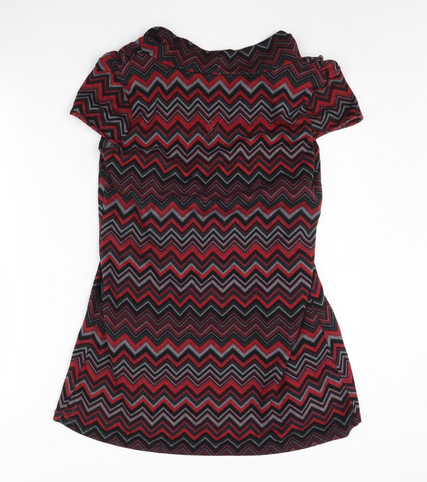 Izabel London Women’s Red Chevron Knit Dress Size 10