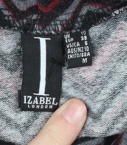 Izabel London Women’s Red Chevron Knit Dress Size 10