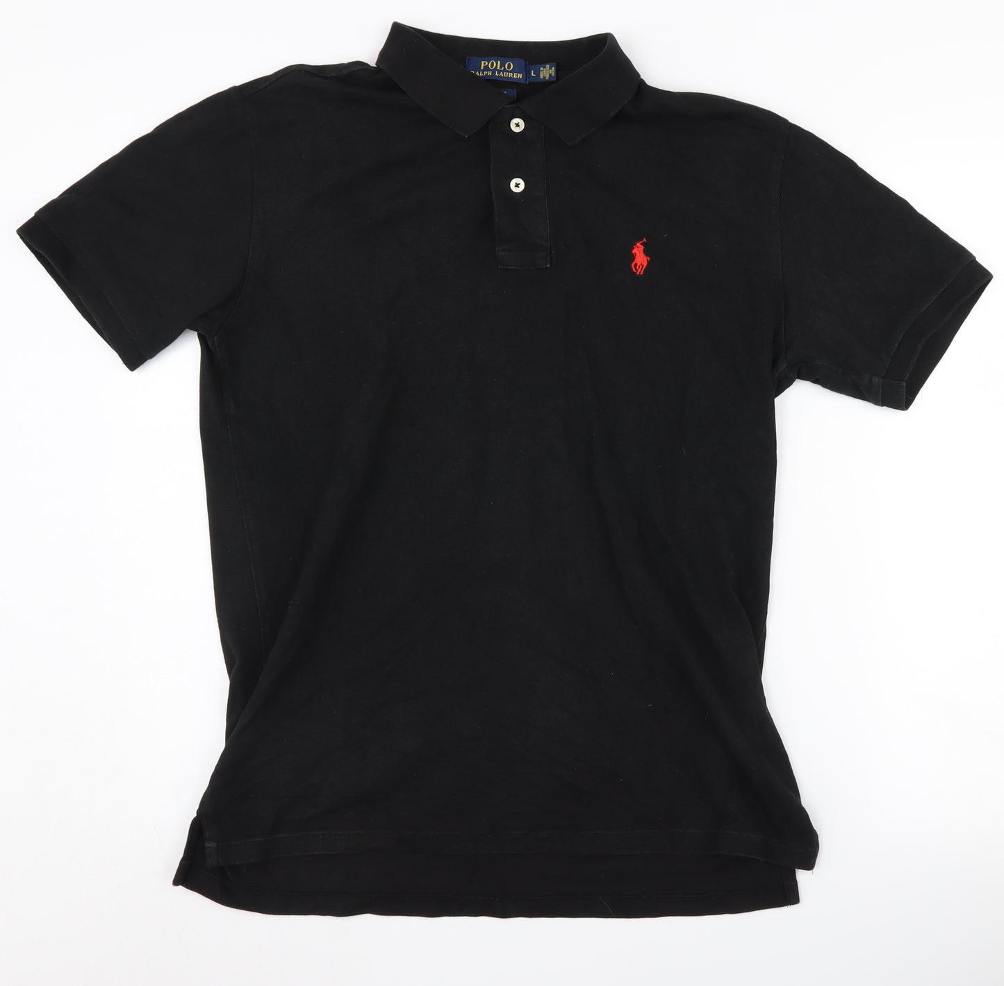 Ralph Lauren Men's Black Polo Shirt L Classic Fit