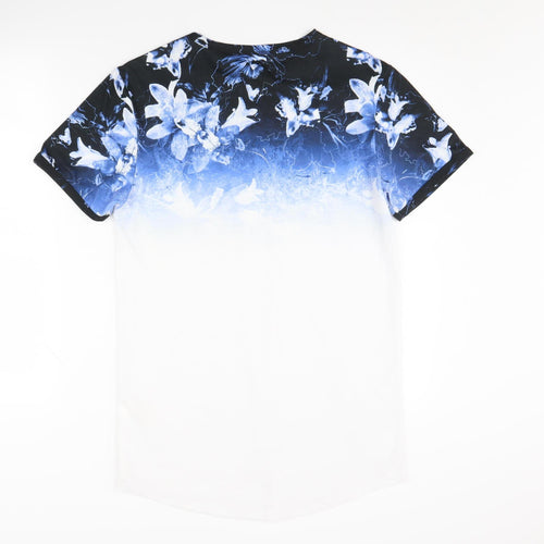 River Island Men's Floral Graphic T-Shirt Black M