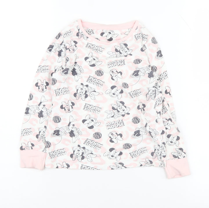 George Girls Minnie Mouse Pink Long Sleeve T-Shirt 6-7 Years
